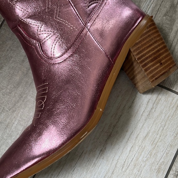 Billini Pink Metallic Western Boots - Picture 6 of 12
